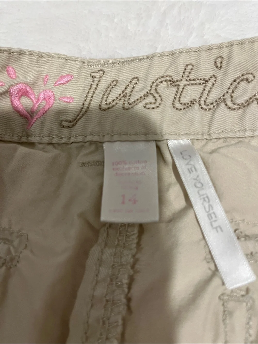 Justice khakis cargo